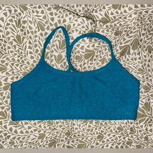 Beyond Yoga Turquoise Spacedye Y Bra Size M